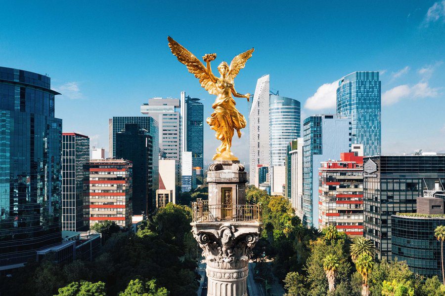 Independence Monument Mexico City Aerial view of Independence Monument Mexico City